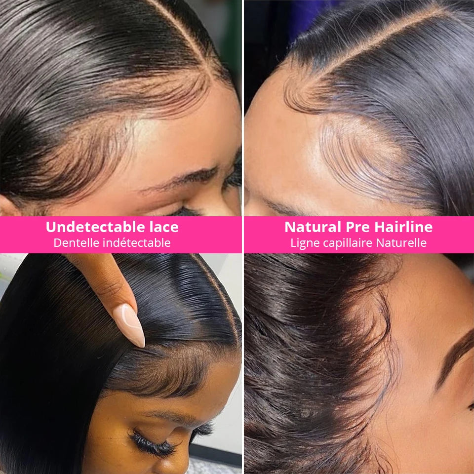 Straight Bob Wig Short 100% Human Hair Lace Frontal Wigs 13x4 Lace Front Wig 4x4 Lace Closure Wig Pre Plucked Bob Lace Wigs