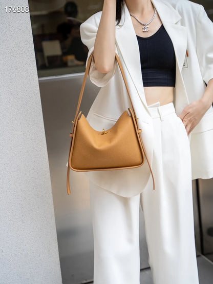 New Genuine Leather Luxury Designer Women Shoulder Crossbody Underarm Bags Cowhide Ladies Large Capacity Tote Bag Fashion Purse
