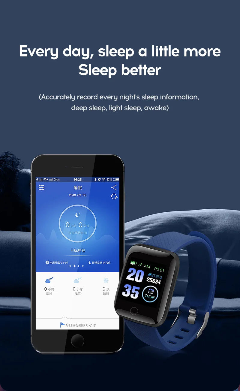 116plus Smart Watch Men Women Fitness Tracker Bracelet Sports Sleep Heart Rate Blood Pressure Monitor smartwatch For Ios Android