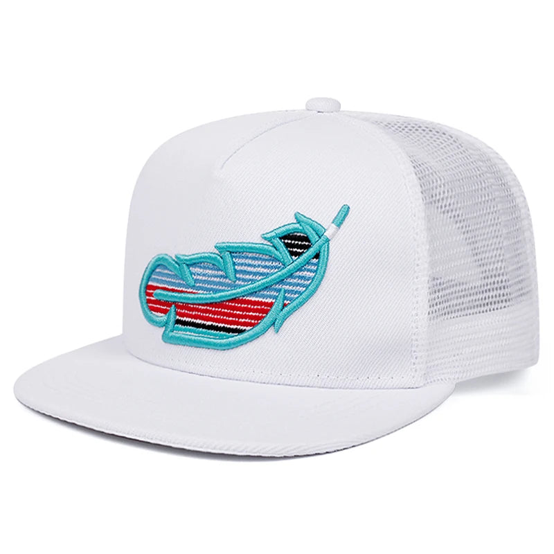 2025 Personalized New Flat Edge Hat letters Creative Embroidered Street HipHop Hat Outdoor Leisure Sunshade Baseball Hat Net Hat
