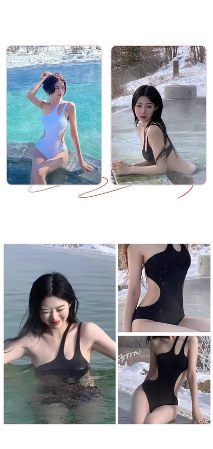 Solid Cute Women Checkered Bikini: Flattering, Slimming  High-Cut Two-Piece Bikini Hot Vacation Swimming Beach