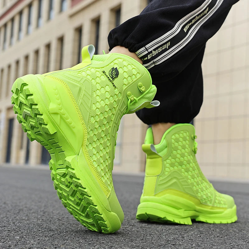 Men's Winter Boots Warm Waterproof Non-Slip Plush Sneakers Shoes - Winter Slippers Male Tenis Boots