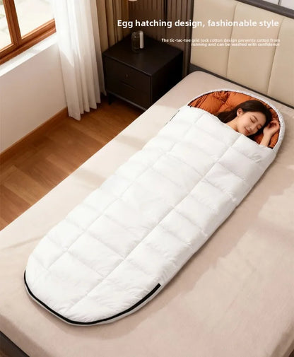 Wider Waterproof Down Sleeping Bag 225CM*95CM for Winter Cold Weather -25~0 ℃ Camping Hiking Backpacking with Compression Sack