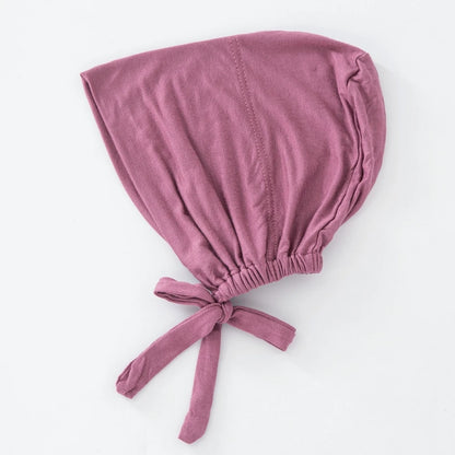 82 Colors Tie-Back Undercaps Fashion Women's Inner Hijab Muslim Cap Bonnet Plain Islamic Cotton Spandex Jersey DEW Underscarf