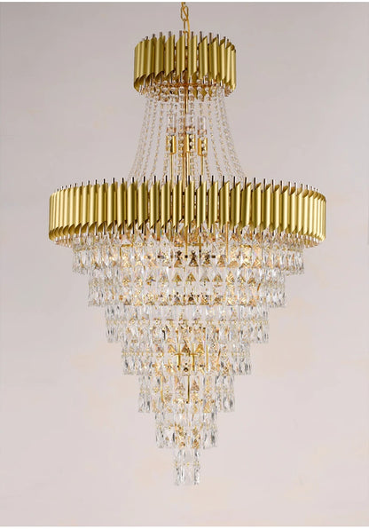 Luxury Crystal Chandeliers Home Villa Duplex  Attic Living Room Lighting Loft Decoration Indoor Pendant Lights Fixtures