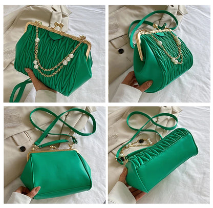 New Summer Women's Shoulder Bag Thick chain Handbag Sense of luxury Ladies Clouds Crossbody Messenger Bags Designer PU Women Bag