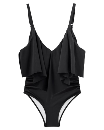 Women Ruffled Tankini Bikini Set Padded Top Swimming Suits High Waist Beachwear Swimsuits Swimwear 2XL Size Bikini Set 2026 New
