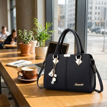 Fashion PU Leather Ladies Hand Bags Large Capacity Casual Versatile Hand-Held Shoulder Bag Messenger Bags Women