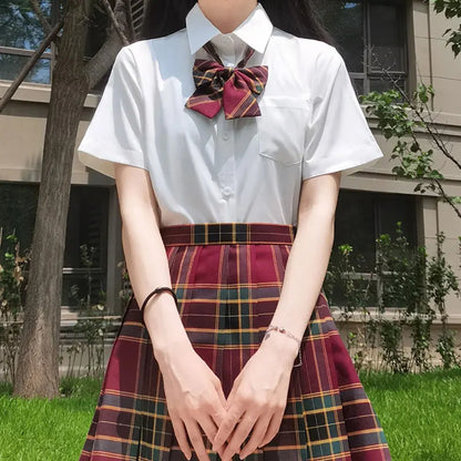 Japanese Bow Tie Skirt Set Student Pleated Skirt Jk Uniform Korean School Sexy Girl Preppy Style Seifuku Japanese School Uniform