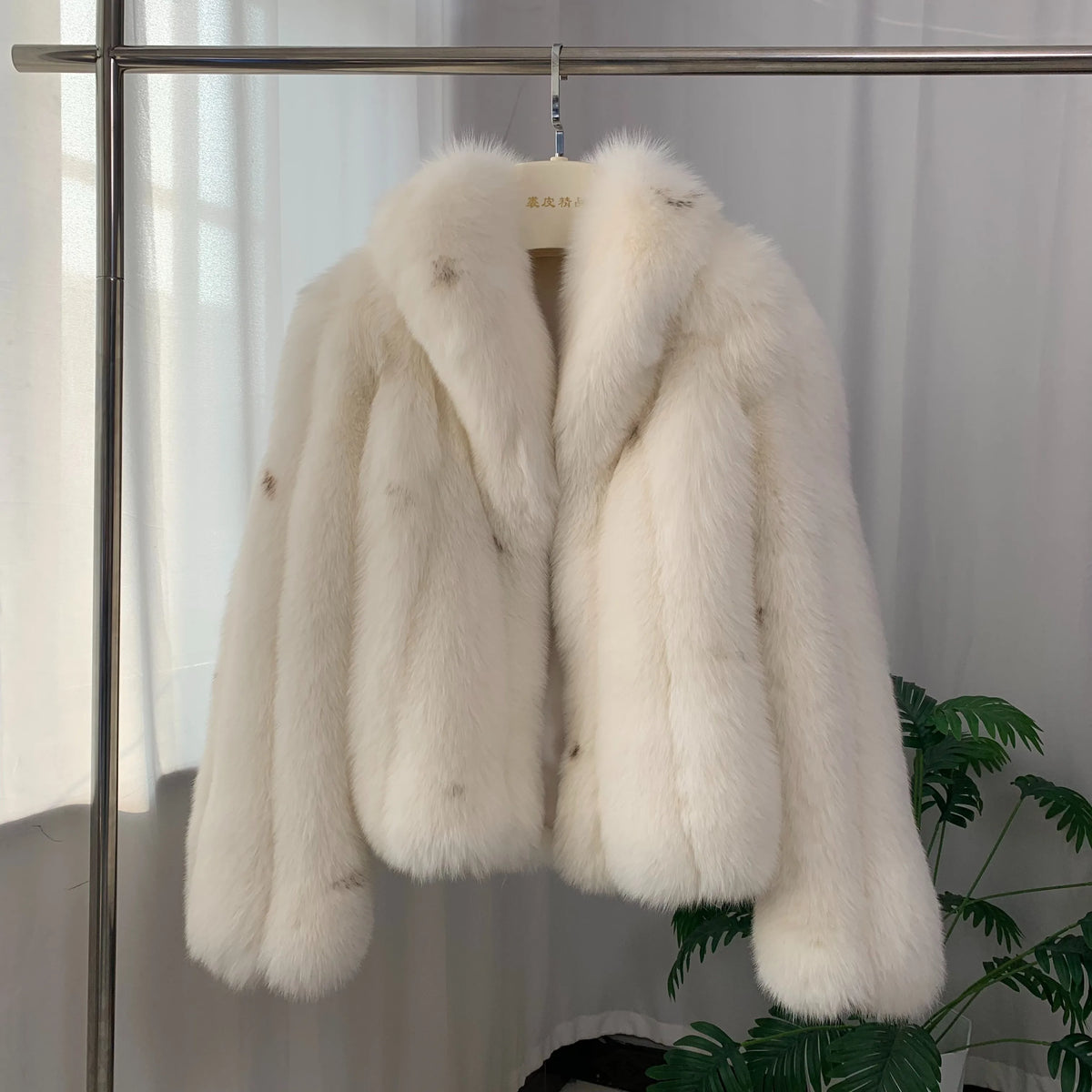 Winter Jacket Women Luxury Natural Fur Coat Real Fox Fur Coat Warm Luxury Crop Jacket Big Collar