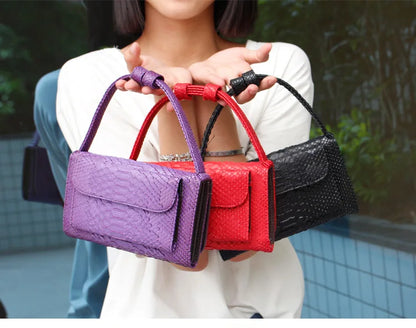 Luxury Snake Pattern Chain Flap Handbags Evening Clutches Crossbody Messenger Shoulder Bags Women Female Ladies Luxurious Purses