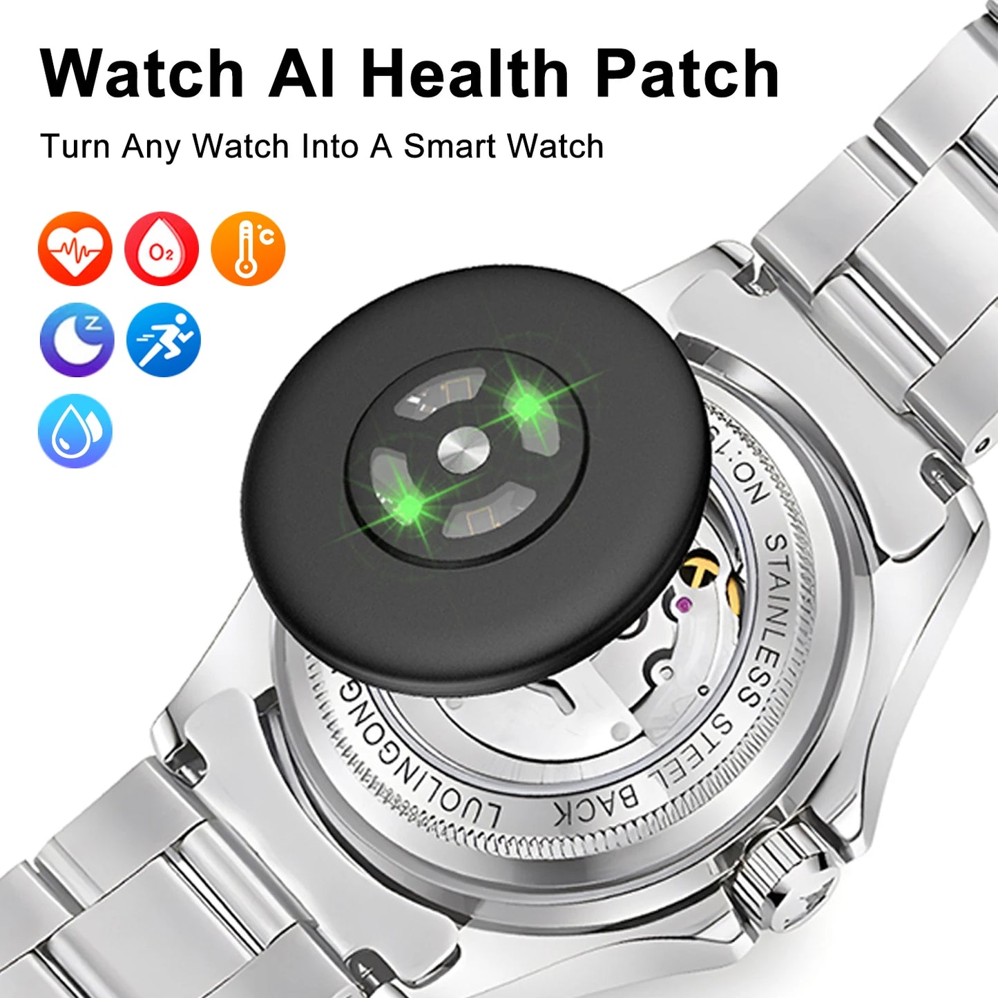 Watch AI Health Patch, Turn Any Watch Into A Smart Watch, Smart AI Health Detection Device for Regular Watches, Multi Functions