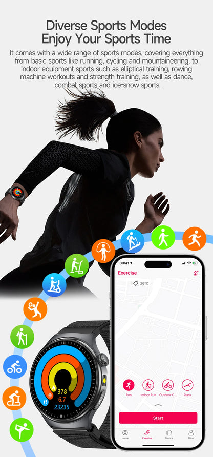 New Upgraded Heart Health Check Smart Watch Uric Acid Five Organ Examination Blood Pressure BT Call ECG smart watches Man 2026