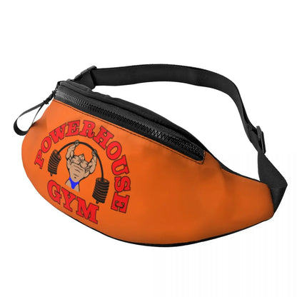 Powerhouse Gym Fanny Bag Custom Bodybuilders Fitness Crossbody Waist Pack Men Women Cycling Camping Phone Money Pouch