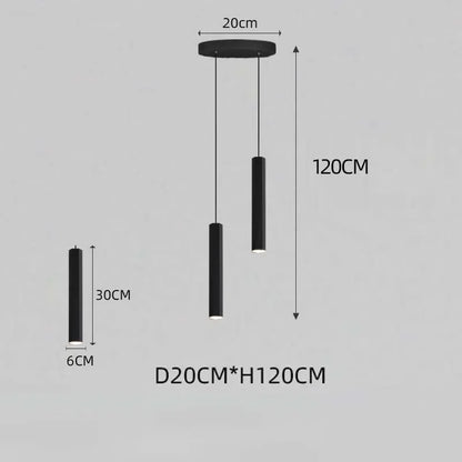 Modern LED Staircase Ceiling Chandelier Black Nordic Simple Indoor Lighting Fixture New Creative Design Island Long Hanging Lamp