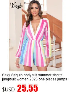 Sexy Long sleeve Sequin bodycon jumpsuit women body bodysuit one piece birthday party nightclub outfits womens jumpsuits overall