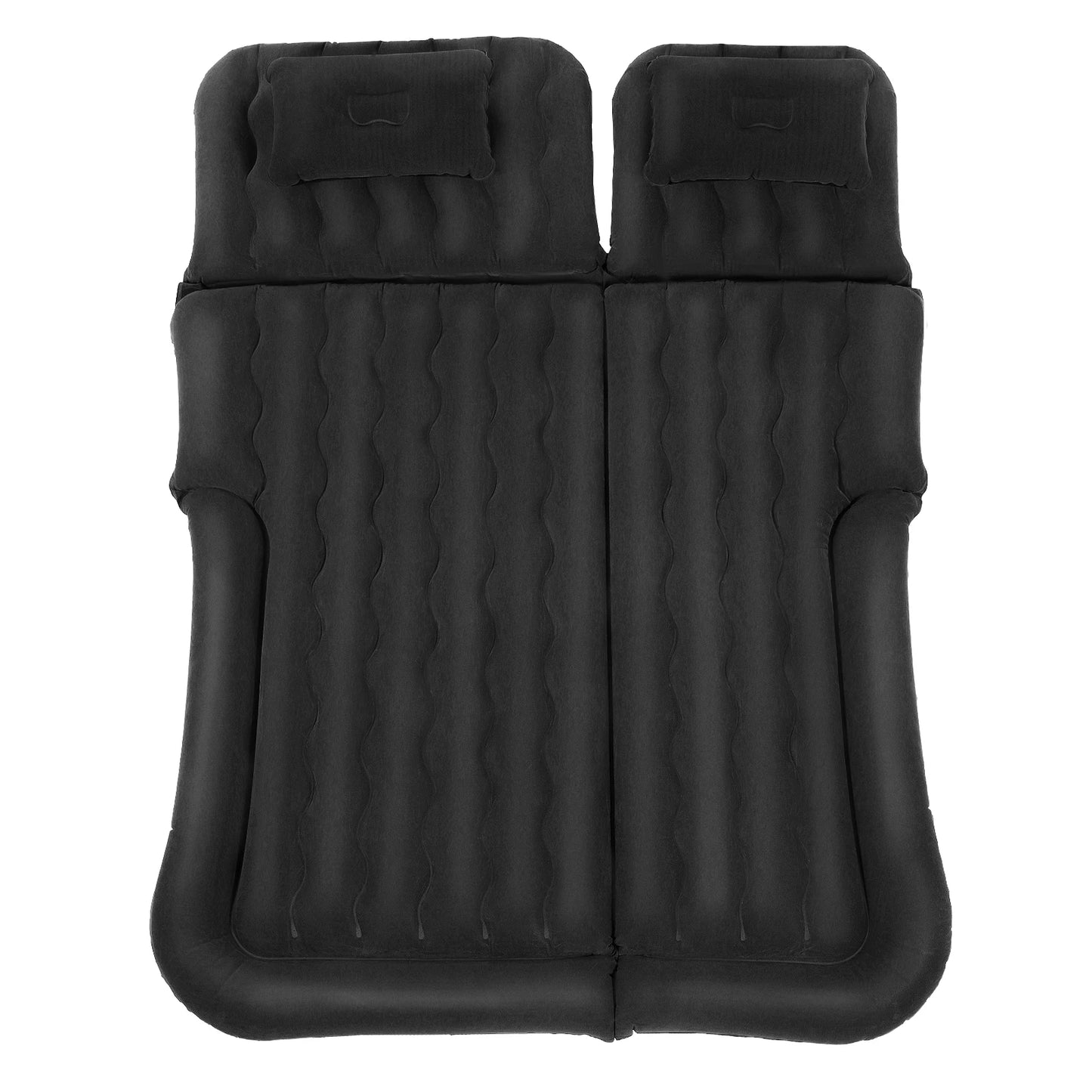 Universal Foldable Inflatable Bed Portable Inflatable Mattress Set Car Back Seat Sleeping Flocking Air Bed Cushion w/Pump+Pillow