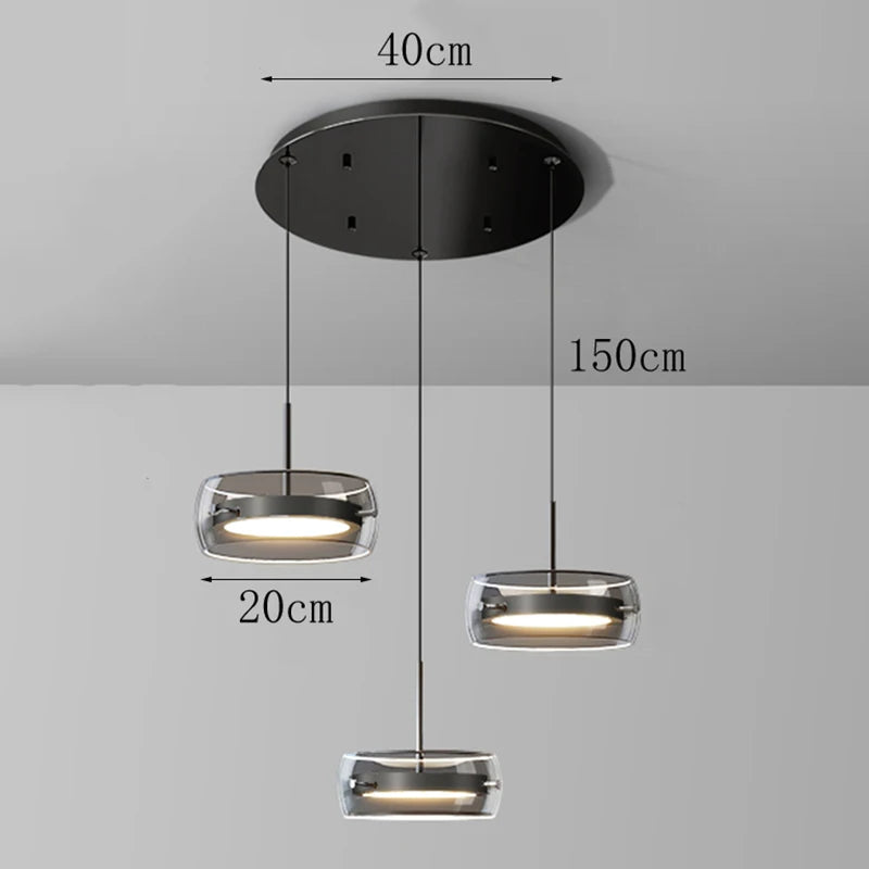 Modern Pendant Light Lamps, Home Decor Ring LED Lights for Living Room,Chandeliers for Dining Room Hanging Light Indoor Lighting