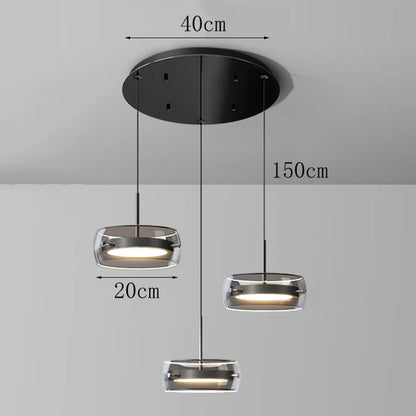 Modern Pendant Light Lamps, Home Decor Ring LED Lights for Living Room,Chandeliers for Dining Room Hanging Light Indoor Lighting