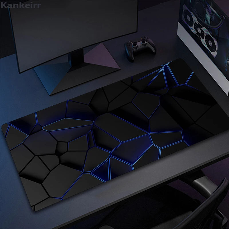 XXL 3D Cool Geometry Mouse Pad Large Computer Rug Office Table Mat 90x40cm Rubber Anti-slip Gaming Keyboard Mousepads Desk Pads