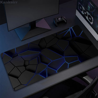XXL 3D Cool Geometry Mouse Pad Large Computer Rug Office Table Mat 90x40cm Rubber Anti-slip Gaming Keyboard Mousepads Desk Pads