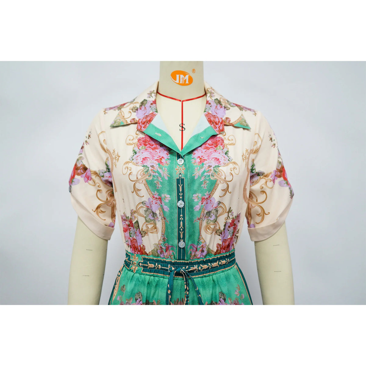 Jumpsuits Women Print One Piece Short Sleeve Overalls Wide Leg Long Pants High Waist Rompers Y2k Streetwear Beach V Neck 2025