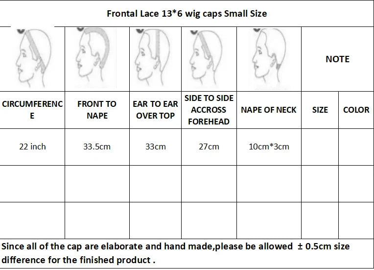13*6inch lace front wig caps for making adjustable small wigs