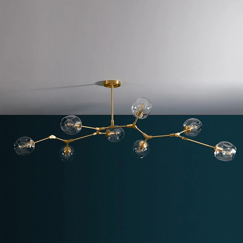 Italy Designer LED Modern Pendant Lights Branching Ceiling Lamp Chandelier Glass Lampshade Suspension Lighting Kitchen Dining