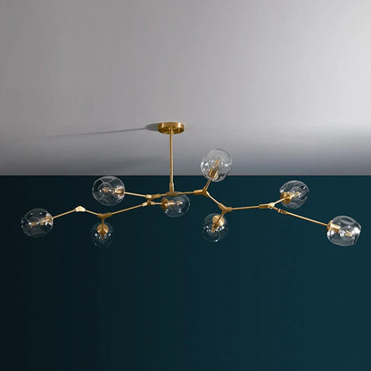 Italy Designer LED Modern Pendant Lights Branching Ceiling Lamp Chandelier Glass Lampshade Suspension Lighting Kitchen Dining