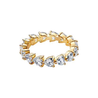 2026 New 925 Silver Sparkling Heart Princess Crown Heart-to-Heart Ring Fashion DIY Charm Jewelry Exquisite Gift