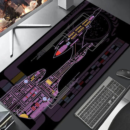 Exploded view 900x400 XXL Mouse Gaming accessories Pad Purple art Large Offices accessories rubber Anime figures mouse pa HD