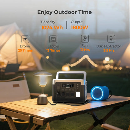 OUKITEL P1000 PLUS Portable Power Station 1800W Solar Generator 1024Wh Lifepo4 Battery Home Backup Outdoor Camping Mobile power