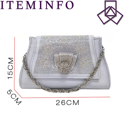 2025 New Hot Selling Sliver Sexy Design Round Toe Ladies Sandal with Bag Set For Women Wedding Party