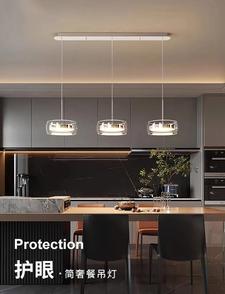 Modern Pendant Light Lamps, Home Decor Ring LED Lights for Living Room,Chandeliers for Dining Room Hanging Light Indoor Lighting