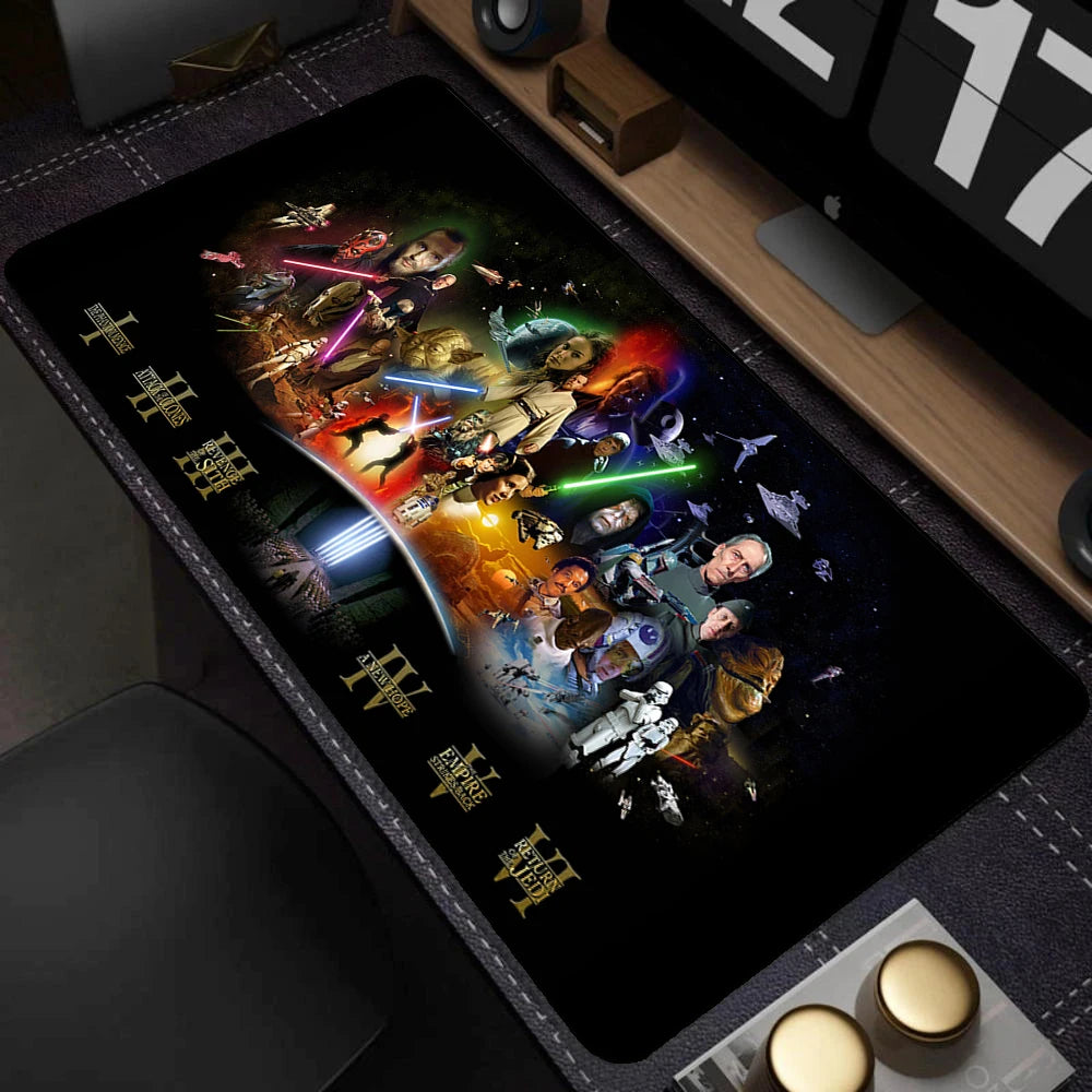 PC Gaming Non-slip Mouse Pad 400x900mm Lock Edge Keyboard Mouse Mat Large Gamer Rubber Antislip Base Desk Mat Star Wars Mousepad