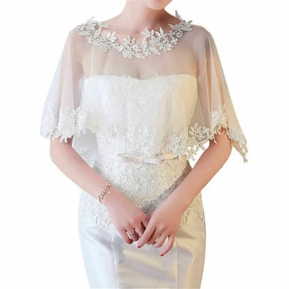 Summer Casual Party Evening Dress Shawl Elegant Lace Shawl Wedding Cape