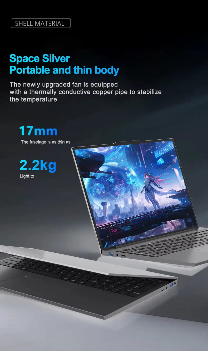 Xiaman 15.6" Portable Gaming Laptop Computer Intel Core i9 10980HK Gamer PC 16GB RAM 1TB SSD Windows 11 Office Study Notebook PC