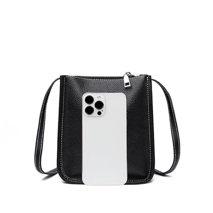 High Quality Genuine Leather Crossbody Bag for Women Vintage Cowhide Leather Shoulder Bag Small Luxury Designer Satchel Handbags