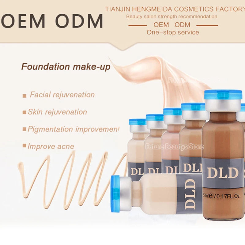 5ml Hyaluronic Acid Peptide Facial Serum BB Cream Glow Ampoule Kit Niacinamide Moisturizing Hydration Skin Rejuvenation Beauty