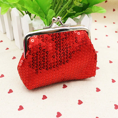 Sequins Decor Coin Purse, Women's Stylish Kiss Lock Storage Bag For Lipstick & Key, For Carnaval Party Use & For Music Festival