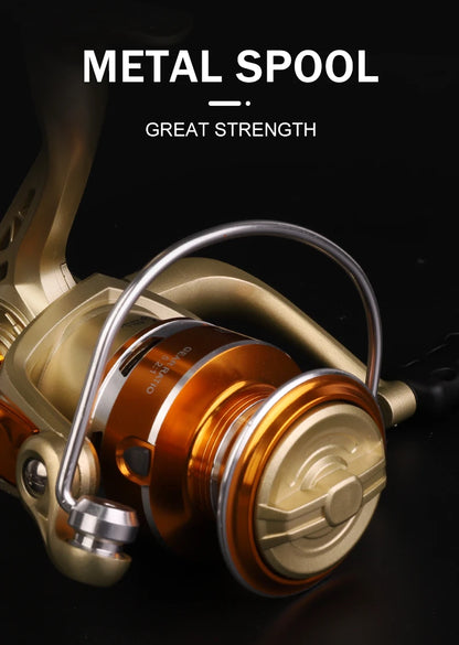 BILLINGS Spinning Reel,AC 1000-7000 Series,Max Drag 10KG,Metal Spool,5.2:1 Gear Ratio,for Freshwater Saltwater Fishing
