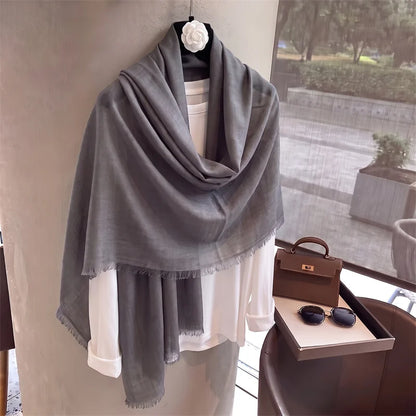 New Long Scarf Women Cotton Scarf Beach Hijab Shawls and Wraps 2026 Luxury Brand Solid Color  Echarpe Designer