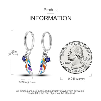 925 Sterling Silver Original Hoop Earring For Woman Luxury  Pendientes Wedding Jewelry Gift