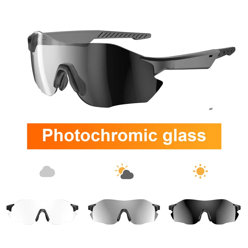 Smart Glasses Lightweight Auto-Tinting AI Glasses with Real-Time Simultaneous Translation Earbuds 2-in-1 Sunglasses