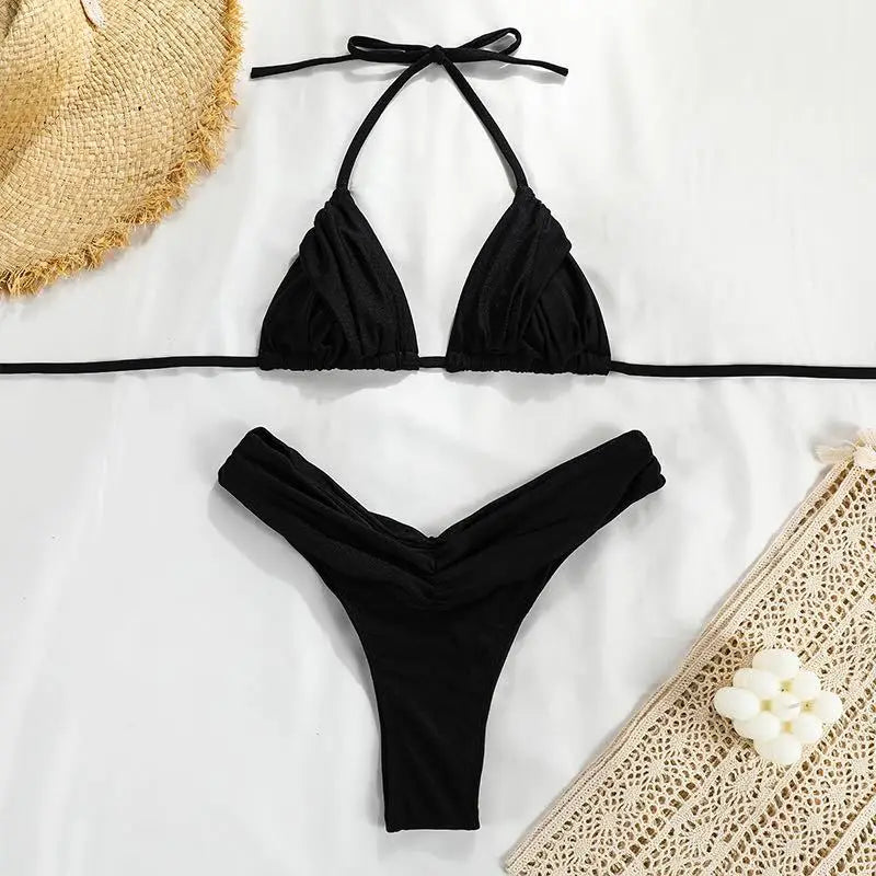 Two Piece Suit Bikinis 2026 Women Swimsuit Push Up Bathing Suit Sexy Bikinis Sets Swimwear Print Beachwear Solid Biquinis
