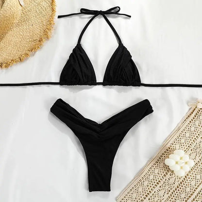 Two Piece Suit Bikinis 2026 Women Swimsuit Push Up Bathing Suit Sexy Bikinis Sets Swimwear Print Beachwear Solid Biquinis