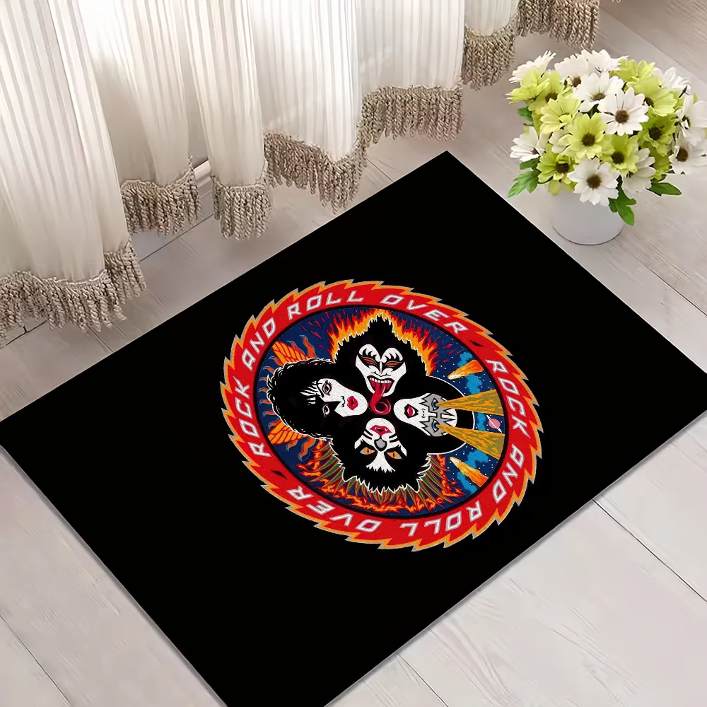 Rock Band Kiss Band Door Mat Welcome Entrance Balcony Bathroom Floor Non-slip Rug Bedroom Carpet Home Decoration