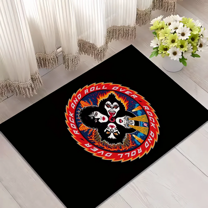 Rock Band Kiss Band Door Mat Welcome Entrance Balcony Bathroom Floor Non-slip Rug Bedroom Carpet Home Decoration