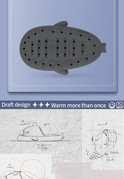 4cm Thick Sole Shark Slippers For Women Men Indoor Beach Slides Cute DIY Night Glowing Lantern Couples Summer Street Sandals
