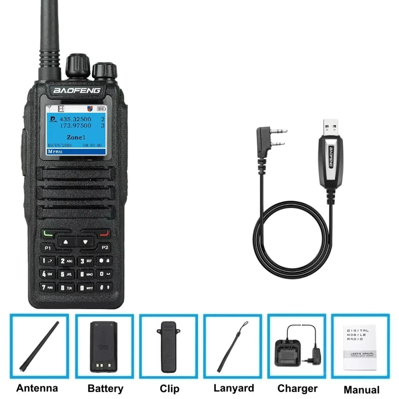 Baofeng Radio Dmr Dm-1701 Open Gd77 Sms 5W Digital Walkie Talkie  Hunting Camping Two-Way Radio